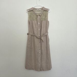 Luca Luca Full Button Closure Belted Resort Dress Size 44/ Euro Medium